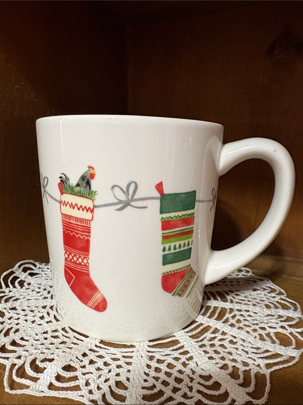 Red Shed Chicken Hen Christmas Stockings Mug